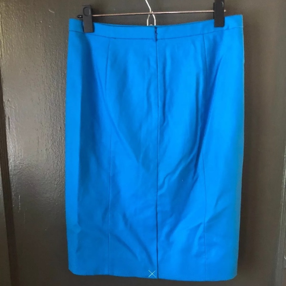 J CREW No. 2 Pencil Skirt Double Serge Wool Teal